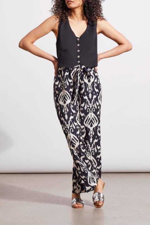 Pantalon motif jambes larges