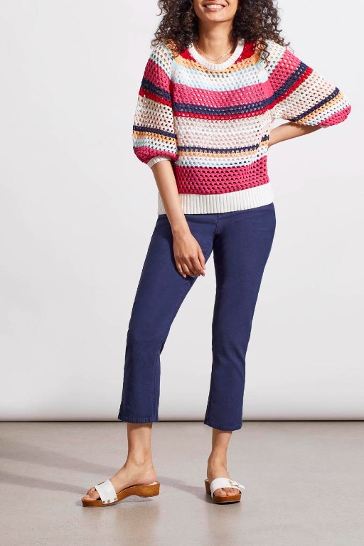 Chandail tricot en maille manche 3/4