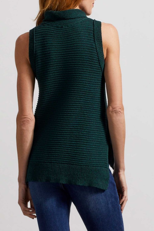 DEBARDEUR TRICOT COL BAVEUX RIB