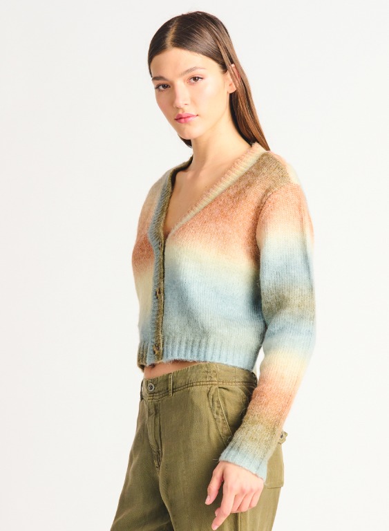 Cardigan tricot dégradé