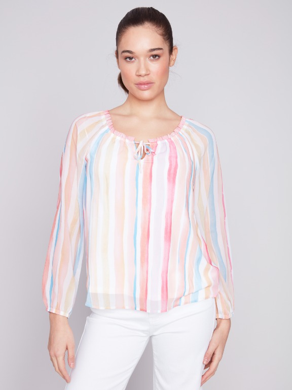 Blouse rayures verticales