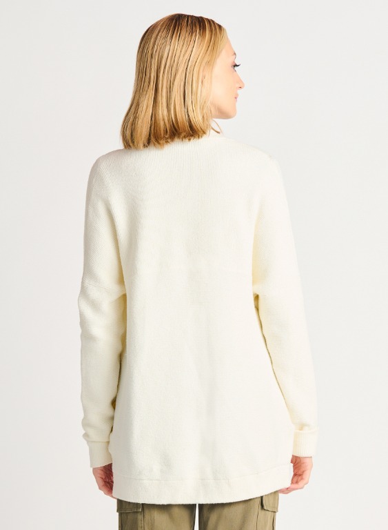Cardigan ouvert rib