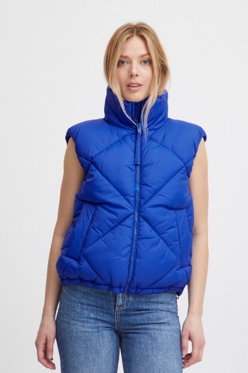 VESTE SANS MANCHES COURTE UNIE