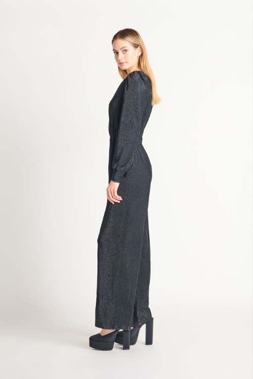 Jumpsuit chic manche longue paillettes 