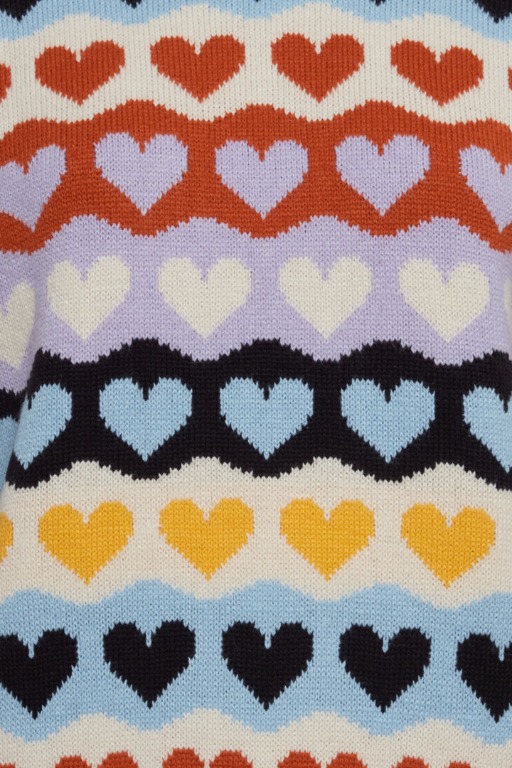 CHANDAIL TRICOT COL POLO COEURS