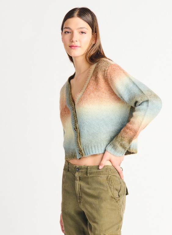 Cardigan tricot dégradé