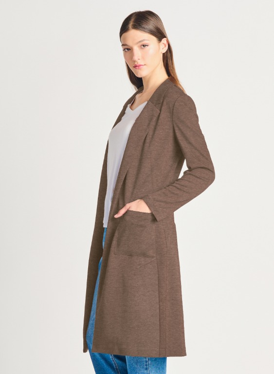 Cardigan veston long