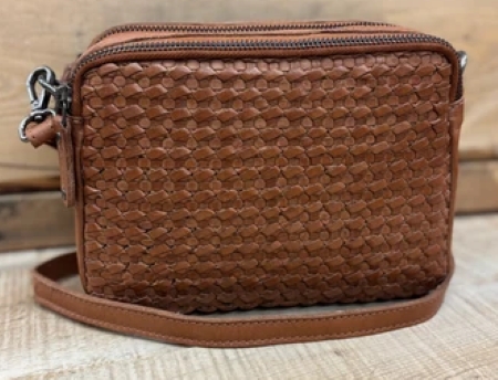 sac à main tressé cuir véritable - ashley - Nappa
