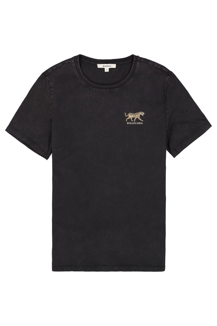 T-shirt col rond tigre