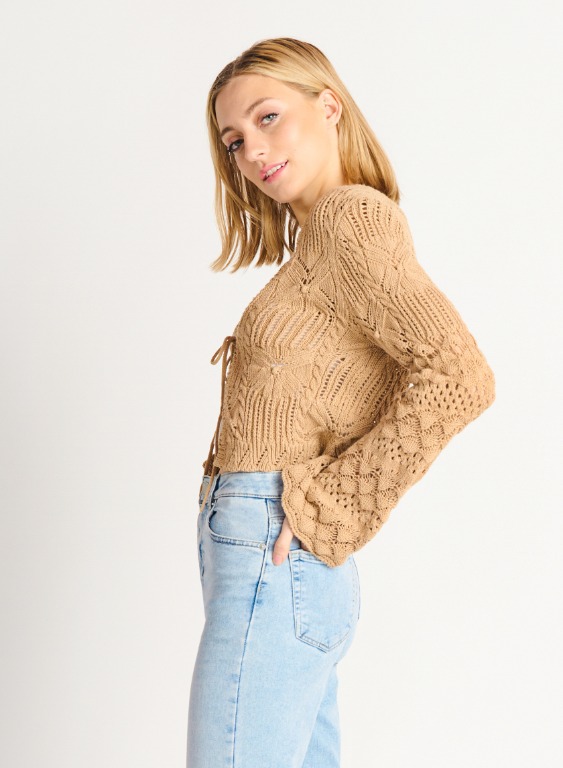 Cardigan tricot crochet