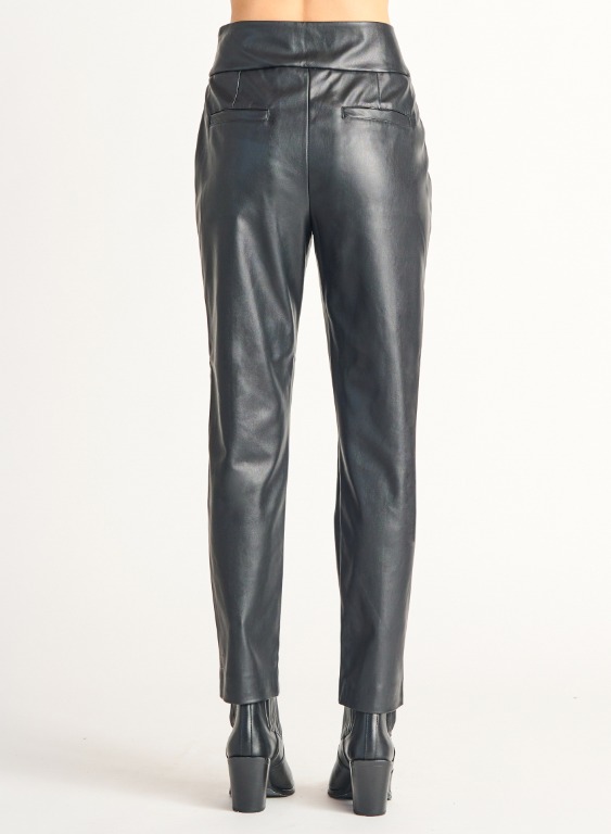 Pantalon simili cuir ajusté