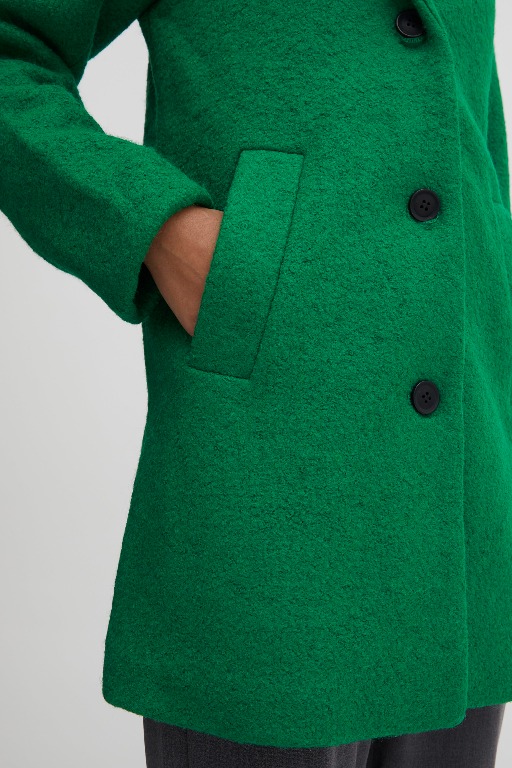 MANTEAU CHIC MI-LONG 3 BOUTONS LAINAGE