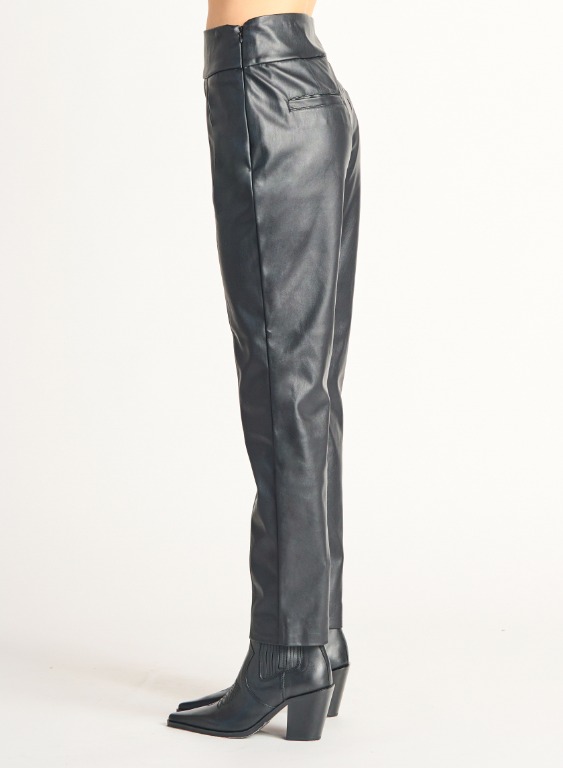 Pantalon simili cuir ajusté