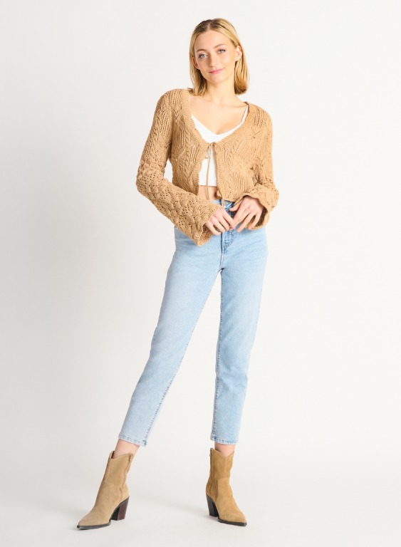 Cardigan tricot crochet
