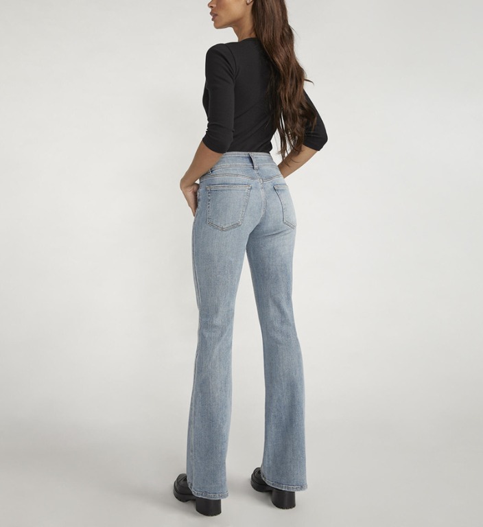 Jeans taille basse flare