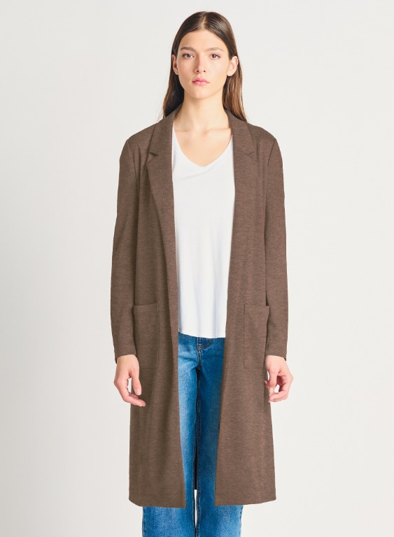Cardigan veston long