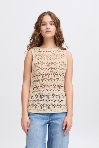 Camisole crochet ajoure - 20122854 - Ichi