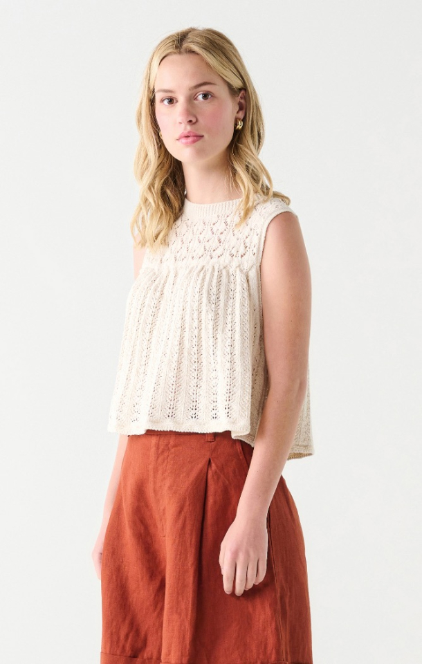 Camisole tricot pointelle