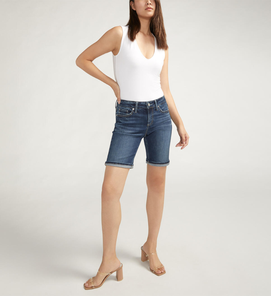 Bermuda jeans Suki curvy fit taille moyenne - L53940CVS308 - Silver Jeans