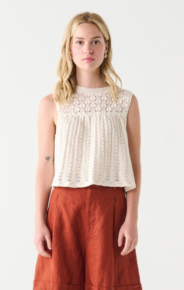 Camisole tricot pointelle
