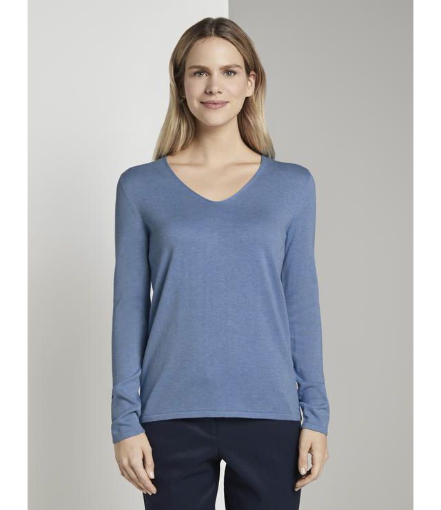 CHANDAIL TRICOT V NECK DROIT UNI