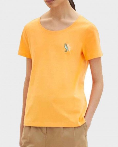 T-SHIRT COL ROND OISEAU DROIT - 1035471 - Tom Tailor