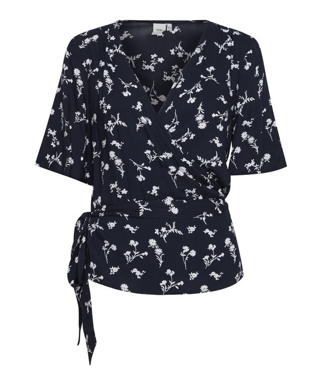 BLOUSE M/C V NECK CEINTURE TAILLE