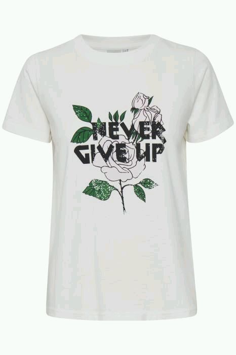 T-SHIRT COL ROND NEVER GIVE UP