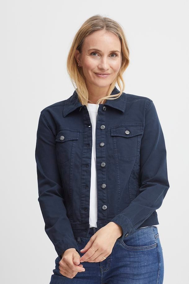 VESTON JEANS DROIT UNI