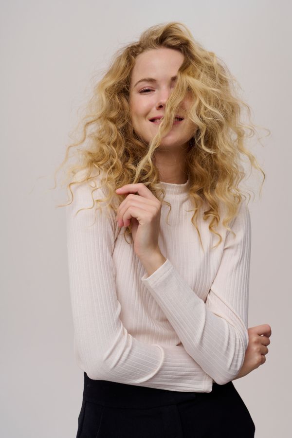 CHANDAIL MANCHE LONGUE RIB TON SUR TON