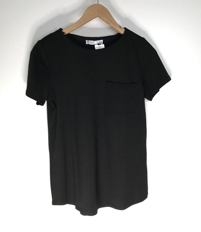 T-SHIRT BASIC PCH POITRINE COL ROND UNI