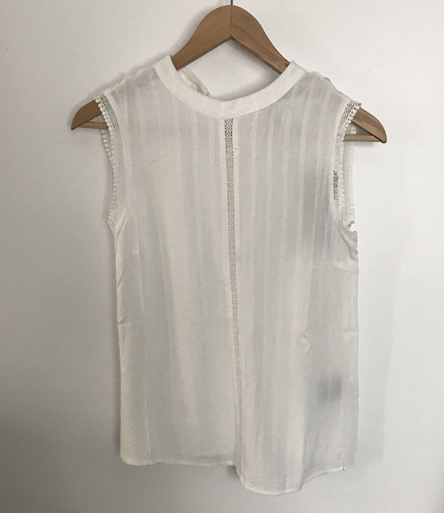 BLOUSE SANS MANCHES LIGNE TON SUR TON - 49002 - Black Bull