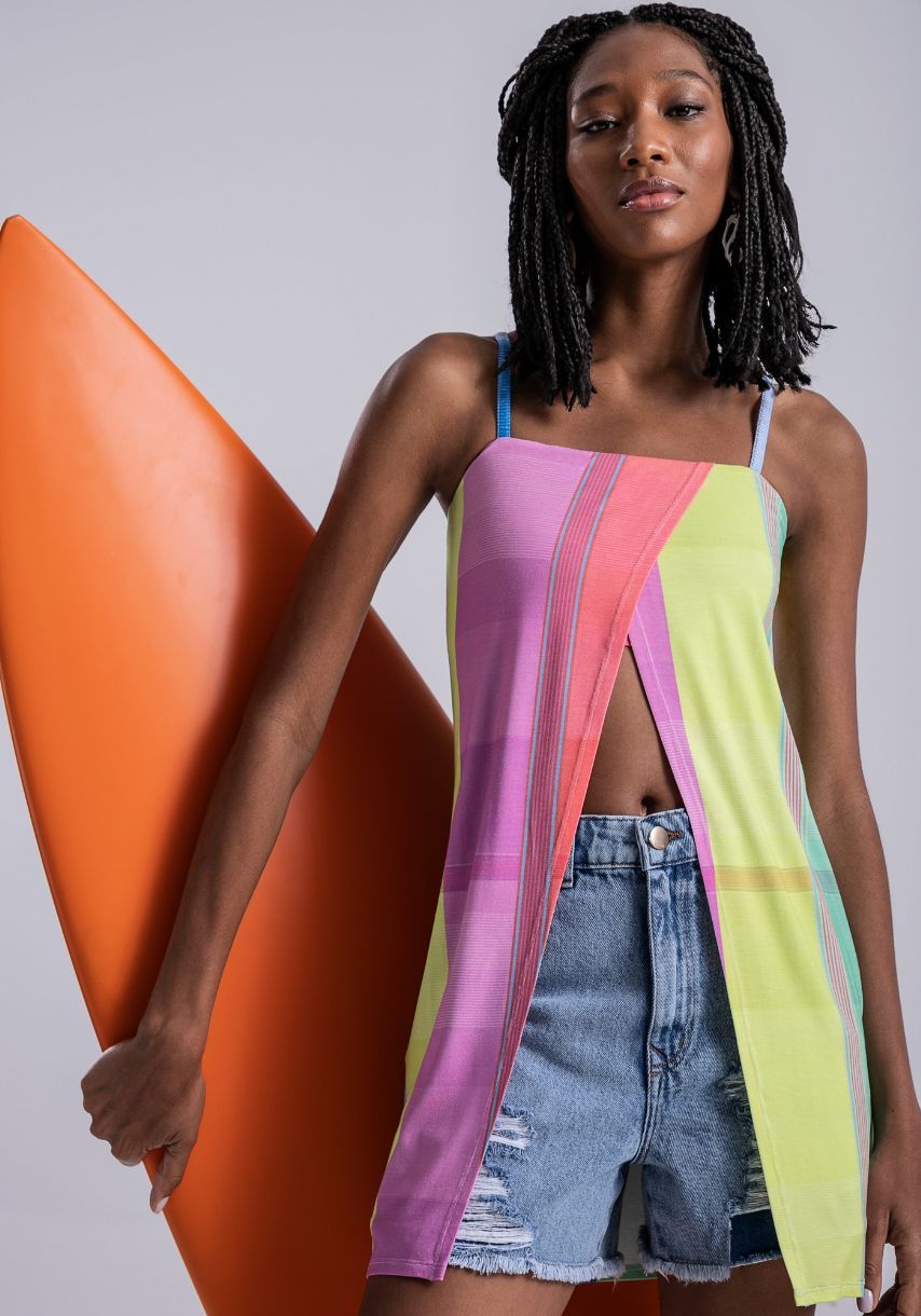 TOP FANCY PETITES BRETELLES TUBE OUVERT - 6169L - Lez à Lez