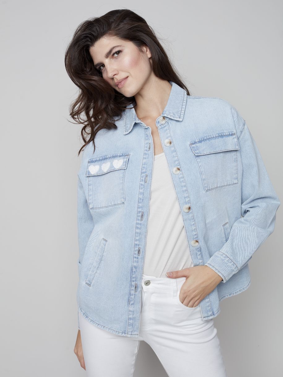 VESTON JEANS BONHOMME DOS COEUR PCH - 6234.570B - Charlie B