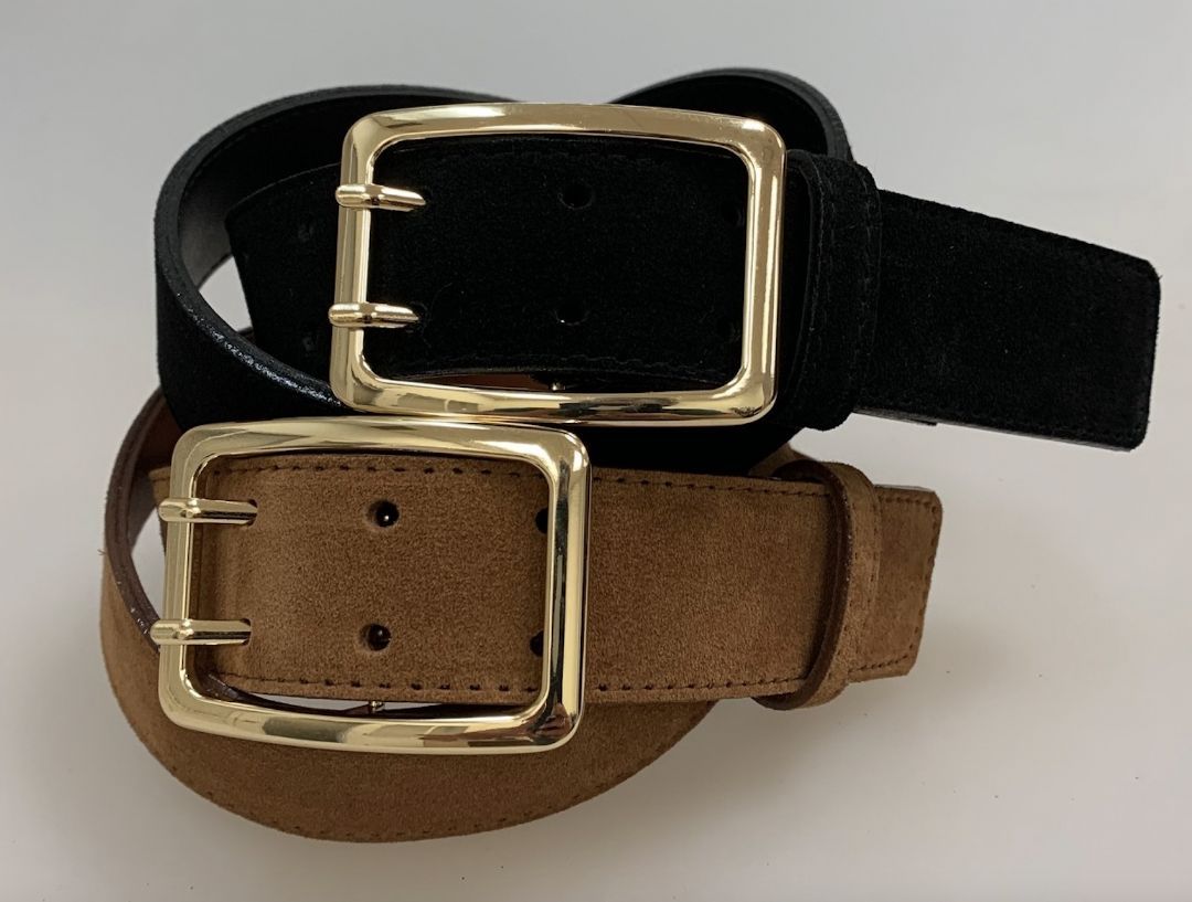 CEINTURE SUEDE BOUCLE CARRÉE OR - B28351 - Landes Canada Inc