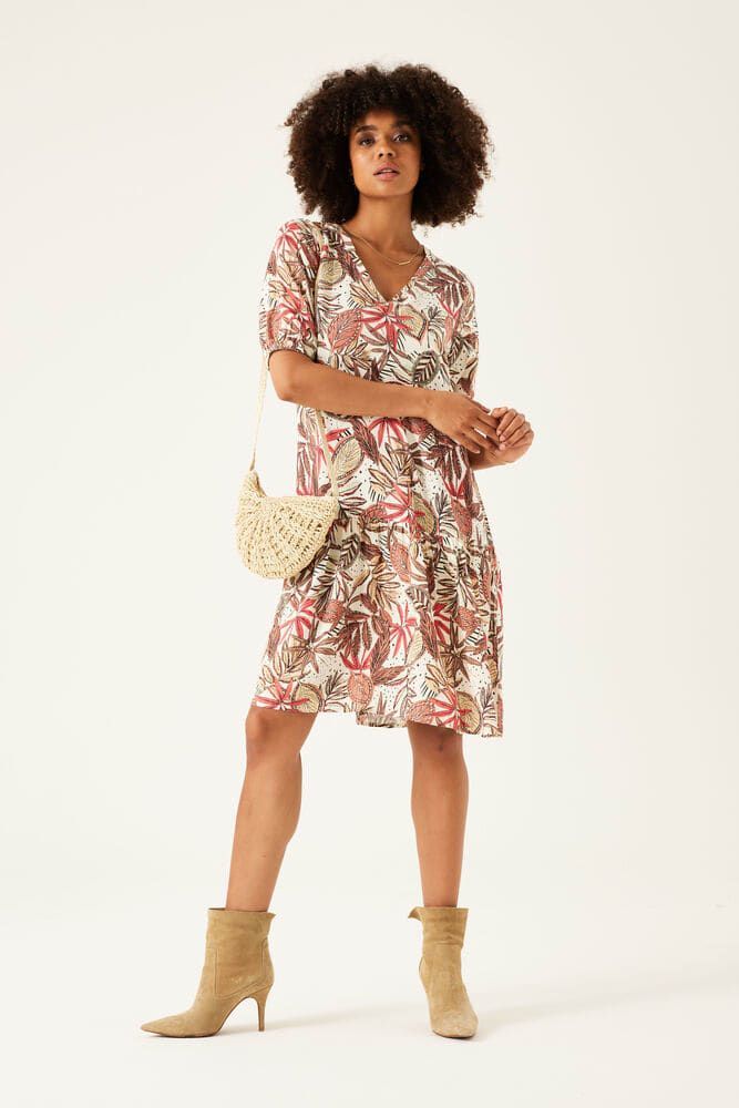ROBE COURTE CHIC FLEURIE MCH COURTE - D30282.1 - Garcia