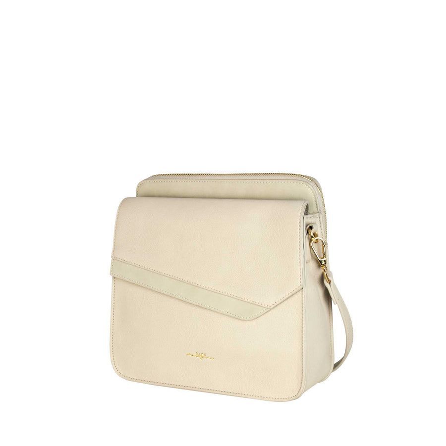 SAC A MAIN CARRÉE BIAIS SIMILI CUIR